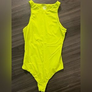 SKIMS fits everybody high neck bodysuit in limited edition neon green color